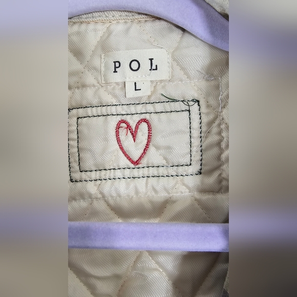 New POL Camo Jacket with Patchwork and Crystal Heart Details Size Large - Picture 6 of 10